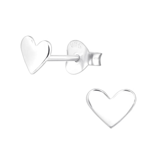 Claire Heart 925 Silver Studs