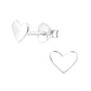 Claire Heart 925 Silver Studs