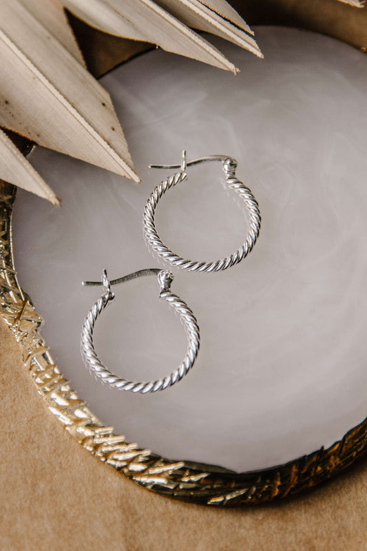 Twisted Hoops ~ 925 Silver