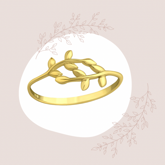 Layla Gold Plated 925 Silver Branches Ring