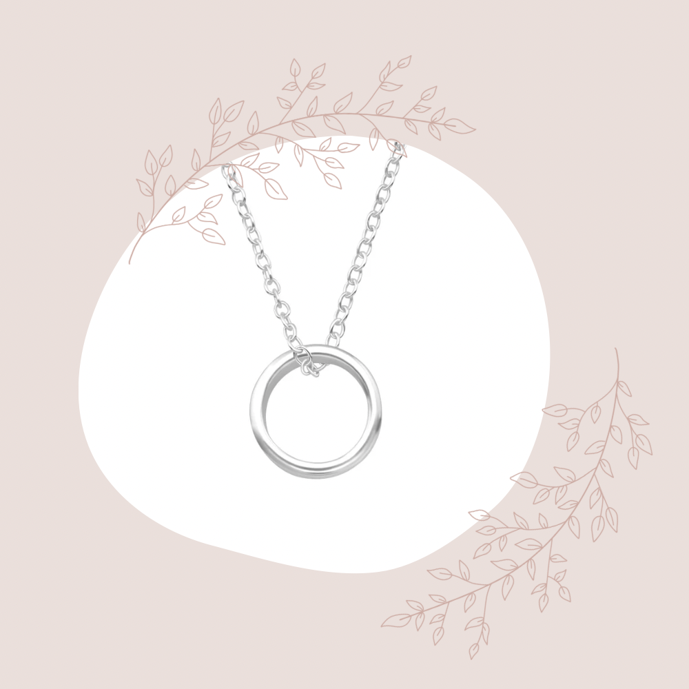 Hanna 925 Silver Circle Necklace