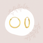 Ava Gold Plated 925 Silver Hoops (18mm)