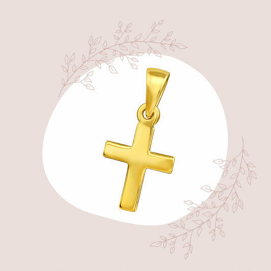 Hope Gold Plated 925 Silver Cross Pendant