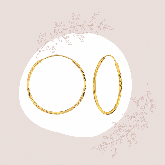 Tamzin Gold Plated 925 Silver Hoops (30mm)