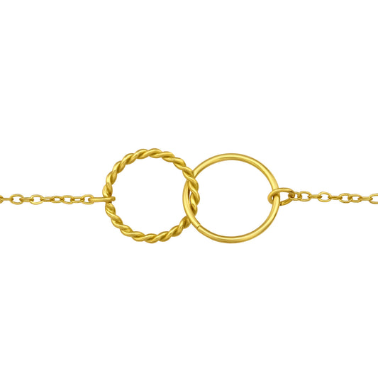 Linked Circle 925 Silver Bracelet