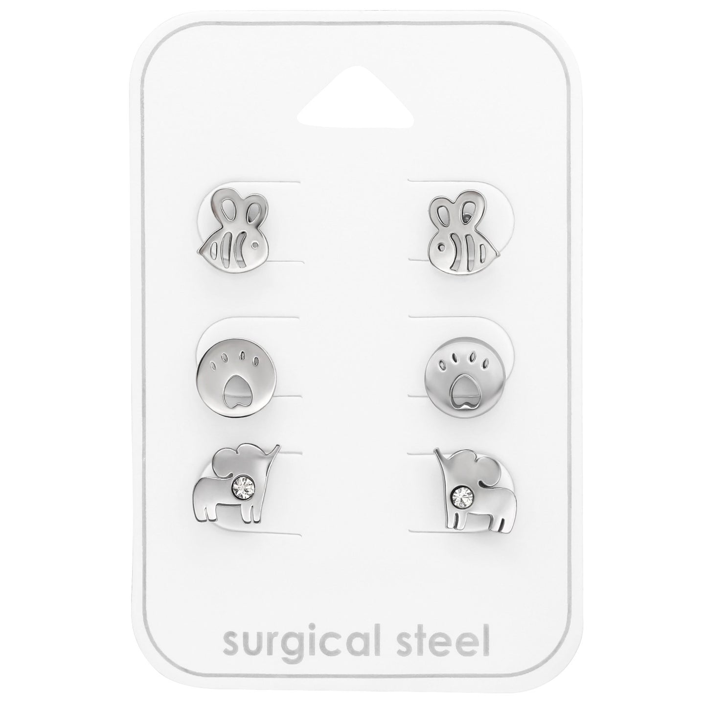 Kids Animal Surgical Steel Studs Set