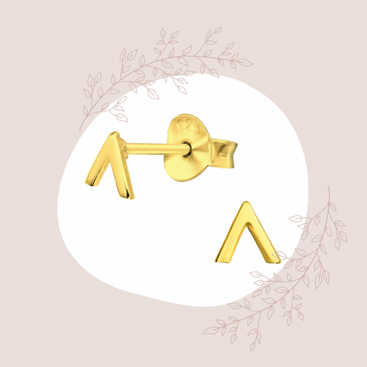 Lola Gold Plated 925 Silver Triangle Studs