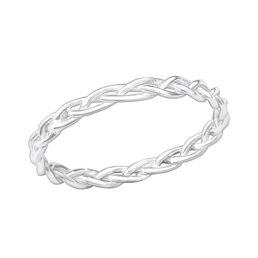 Elsa 925 Silver Braided Ring