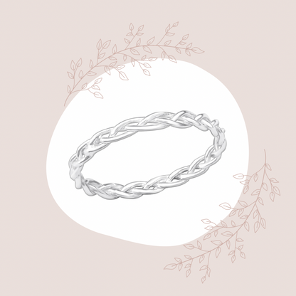 Elsa 925 Silver Braided Ring