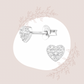 Iris 925 Silver CZ Heart Studs