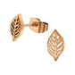 Rose Surgical Steel Leaf Studs