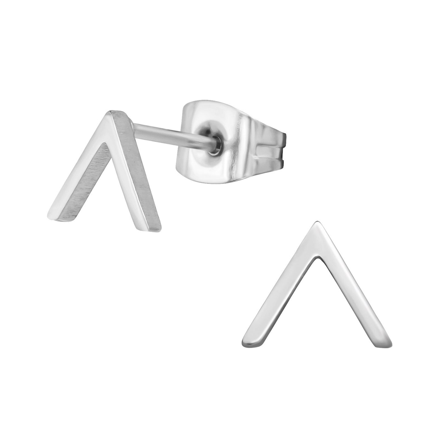 Silver Surgical Steel V-Studs