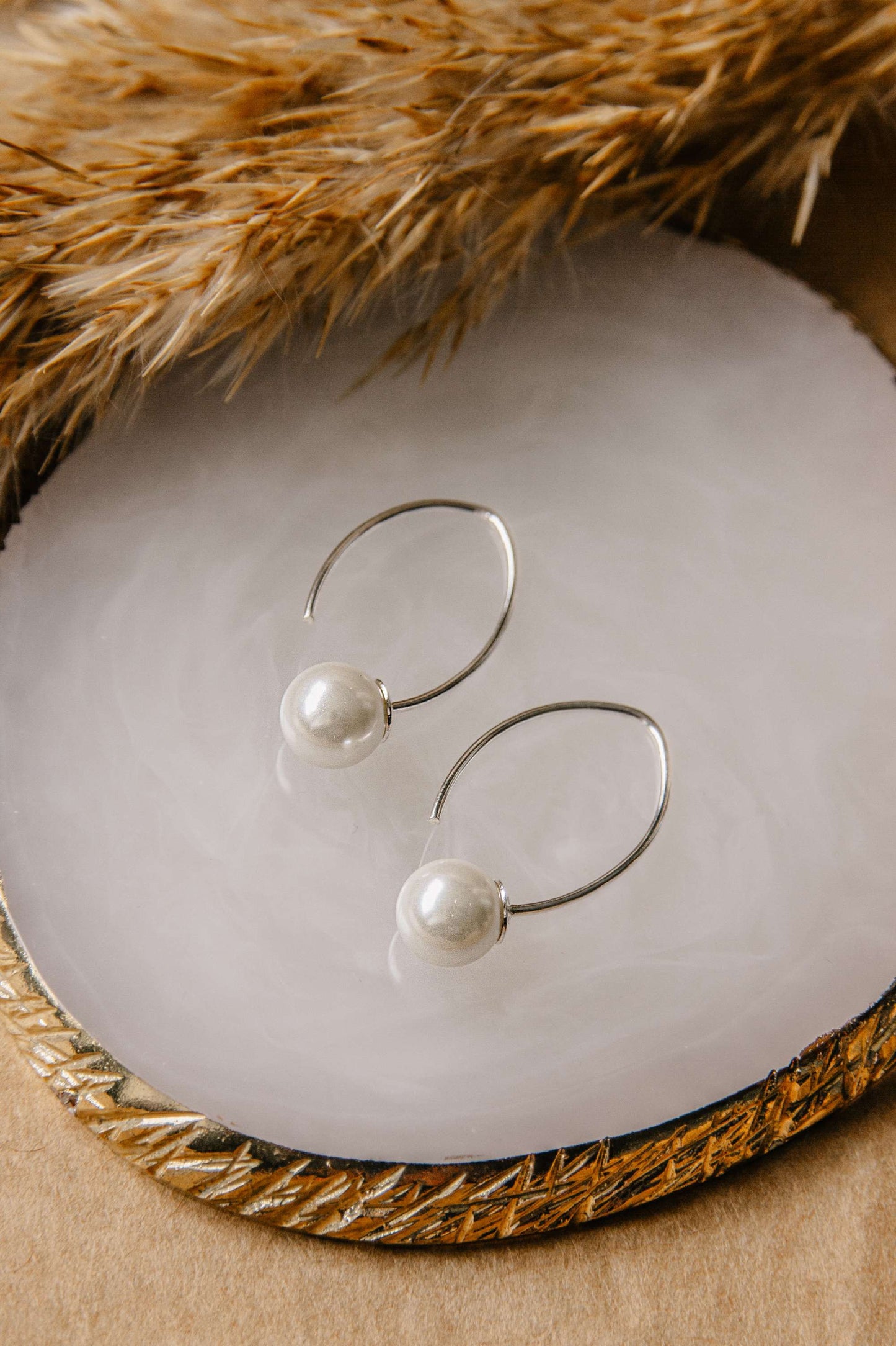 Shell Pearl Earrings ~ 925 Silver