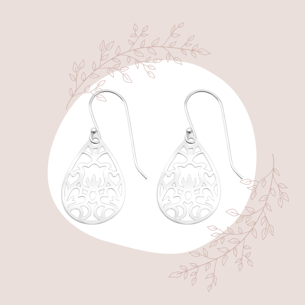 Karla 925 Silver Drop Earrings