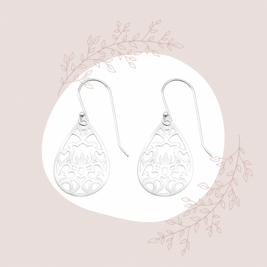 Karla 925 Silver Drop Earrings