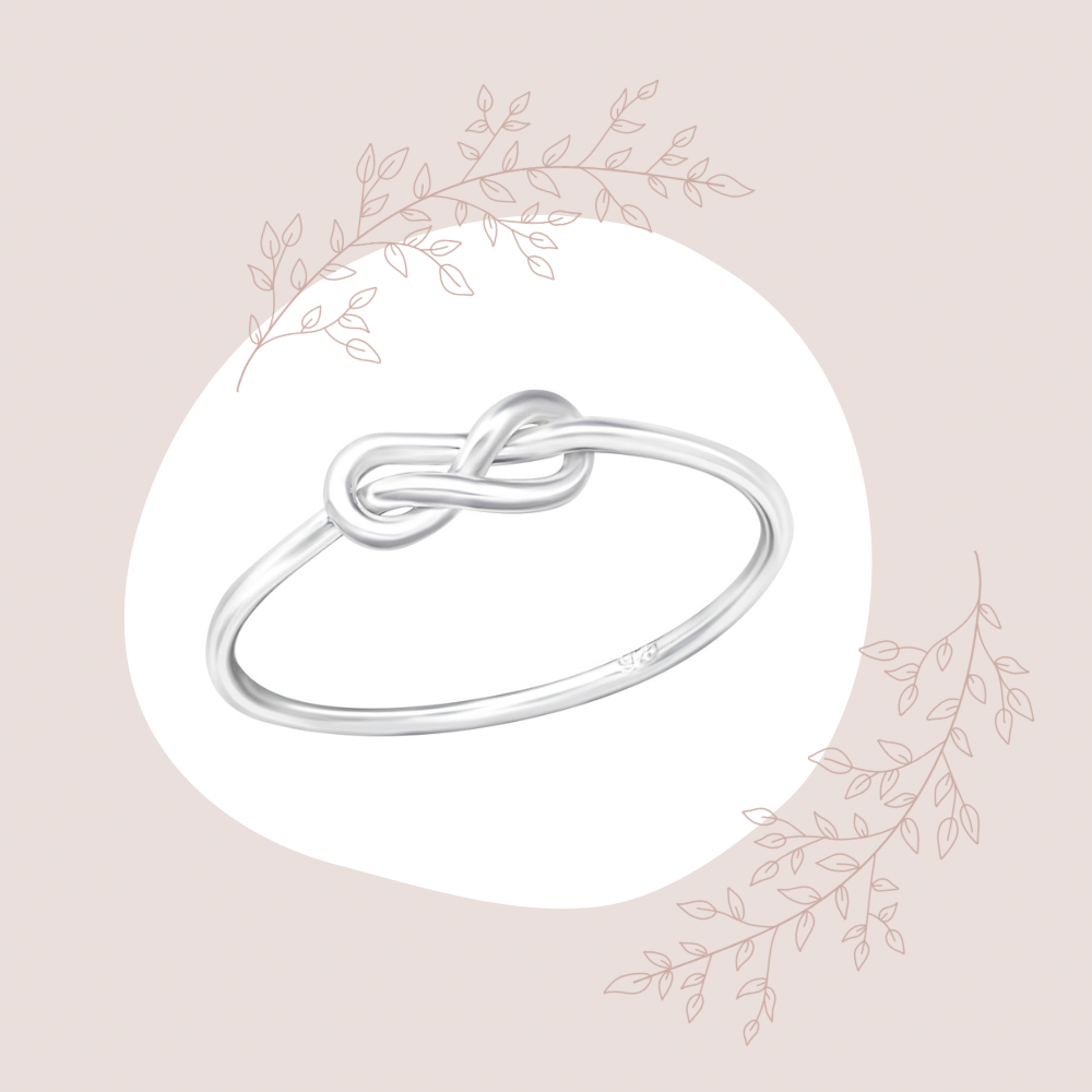 Knotted 925 Silver Ring