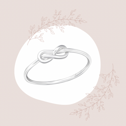 Knotted 925 Silver Ring