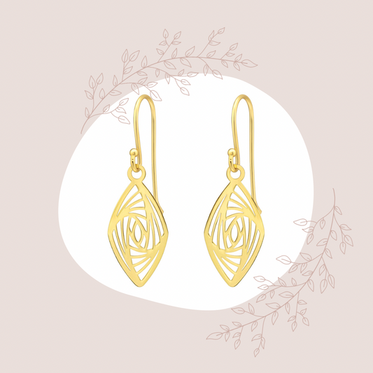 Fiona Gold Plated 925 Silver Earrings