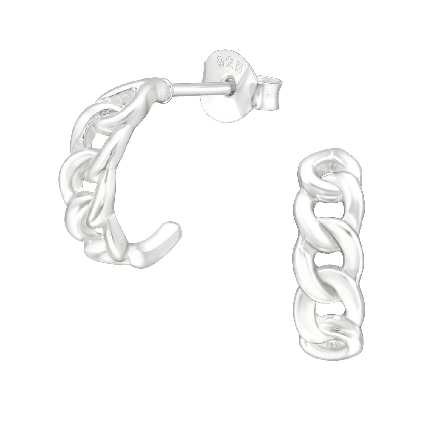 Carli 925 Silver Chain Link Earring